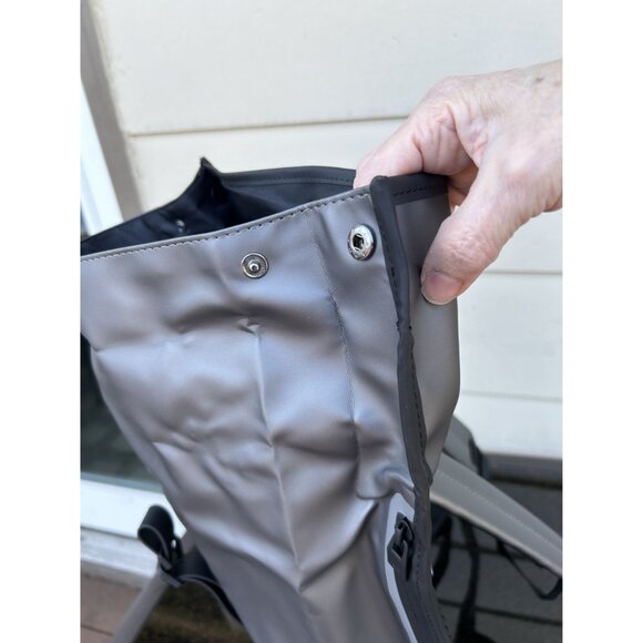 Rains Rolltop Rucksack W3, Metallic Grey, Waterproof, Padded Straps - Picture 5 of 8